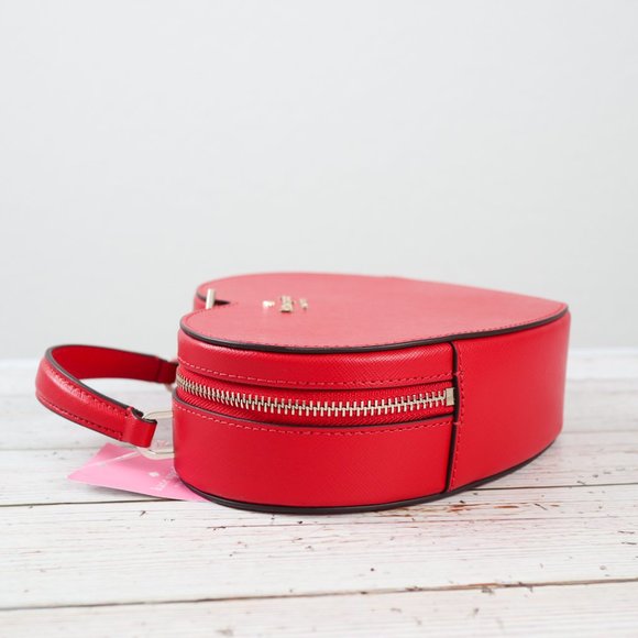 NWT Kate Spade New York Love Shack Heart Crossbody in Candied Cherry - Picture 8 of 14
